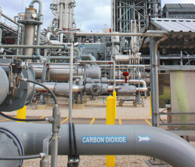 The Petra Nova facility, located outside of Houston, captures 5,000 tons of CO2 daily.